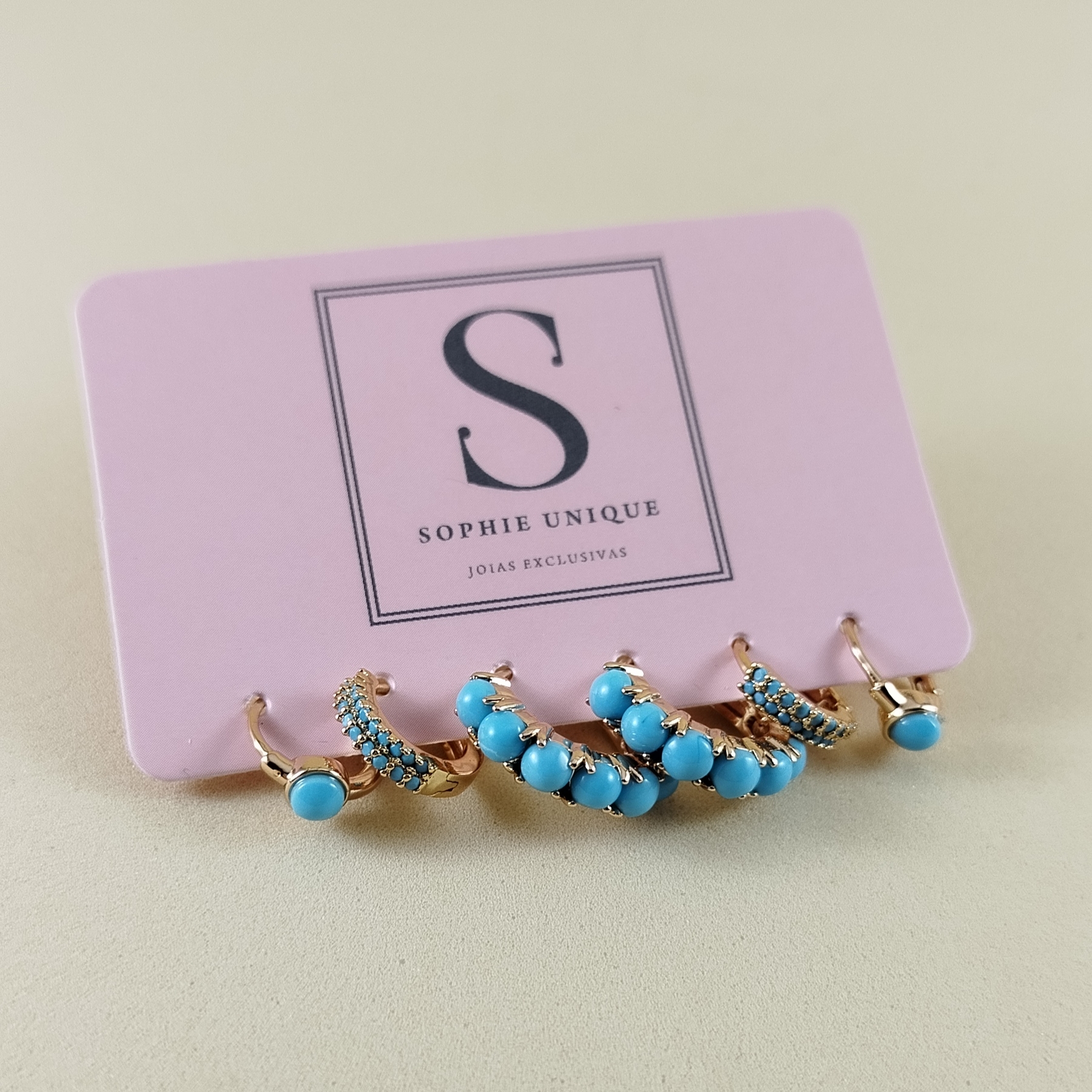 Kit Brincos Turquoise - Imagem 2