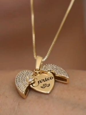 Relicário Personalizado Coração Personalizado